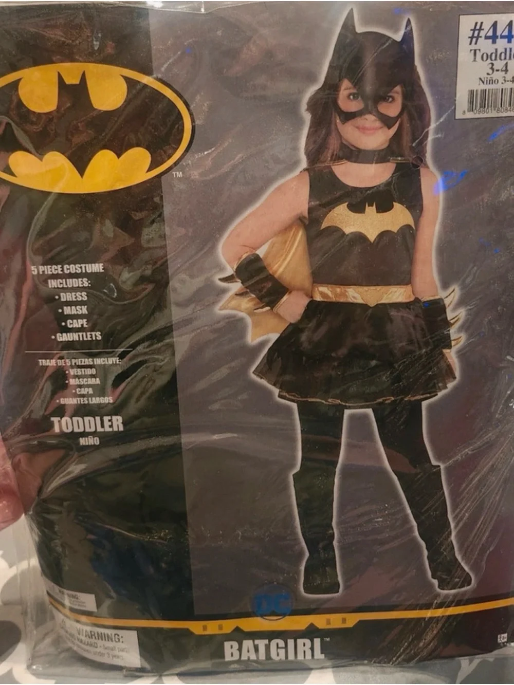 DC Batgirl Costume - Black and Gold Toddler Outfit